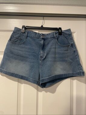 Classic Mid-Wash Blue Jean Shorts for Women